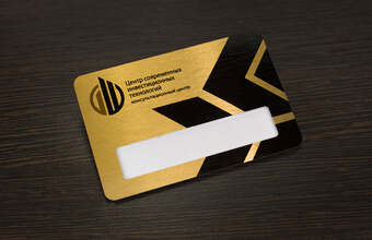 бейджик с окном металлический